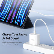 DUZZONA T6 PD 25W USB-C/Type-C Single Port Travel Charger,EU Plug(White)