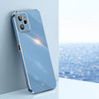 For Realme C35 XINLI Straight 6D Plating Gold Edge TPU Phone Case(Celestial Blue) - Realme Cases by PMC TechLife | Online Shopping South Africa | PMC TechLife