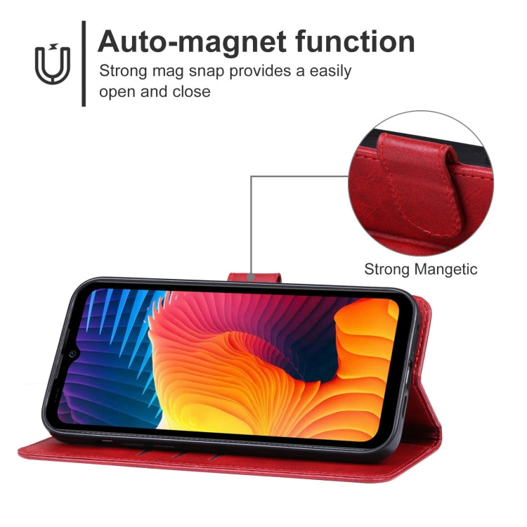 For Doogee V30 5G Leather Phone Case(Red)