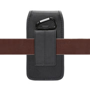 For 6.4-6.9 inch Universal Nylon Cloth Mobile Phone Waist Bag with Card Slot(Black)