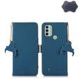 For Nokia C31 Genuine Leather Magnetic RFID Leather Phone Case(Blue) - Nokia Cases by PMC TechLife | Online Shopping South Africa | PMC TechLife | Buy Now Pay Later Mobicred