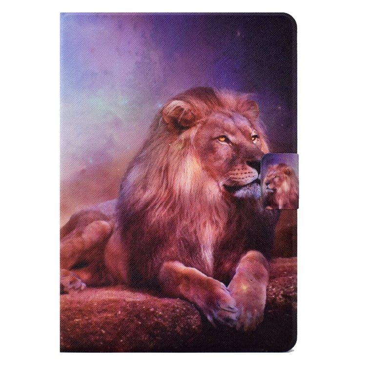 For Huawei MediaPad T5 Electric Pressed TPU Leather Tablet Case(Lion King)