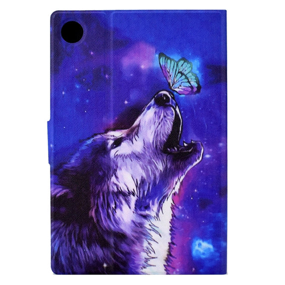 For Huawei MatePad T 10 / T 10s Electric Pressed TPU Leather Tablet Case(Butterfly Wolf)