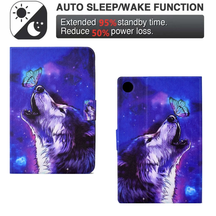 For Huawei MatePad T 10 / T 10s Electric Pressed TPU Leather Tablet Case(Butterfly Wolf)