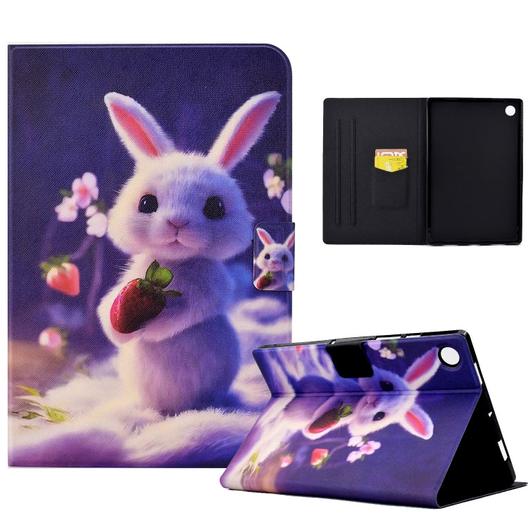 For Huawei MatePad T 10 / T 10s Electric Pressed TPU Leather Tablet Case(Strawberry Bunny)