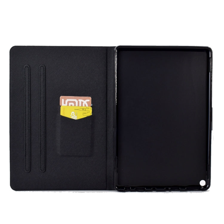For Amazon Kindle Fire HD 10 2021 Electric Pressed TPU Smart Leather Tablet Case(Blue Butterfly)