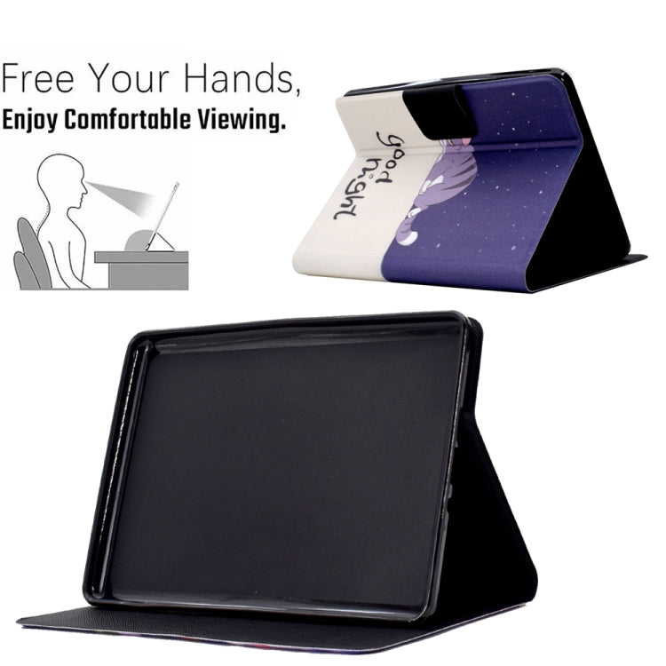 For Amazon Kindle Paperwhite 4/3/2/1 Electric Pressed TPU Smart Leather Tablet Case(Lazy Cat)