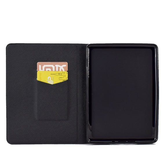 For Amazon Kindle Paperwhite 5 2021 Electric Pressed TPU Smart Leather Tablet Case(Butterfly Wolf)