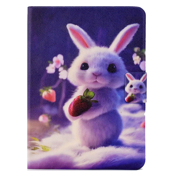 For Amazon Kindle Paperwhite 5 2021 Electric Pressed TPU Smart Leather Tablet Case(Strawberry Bunny)