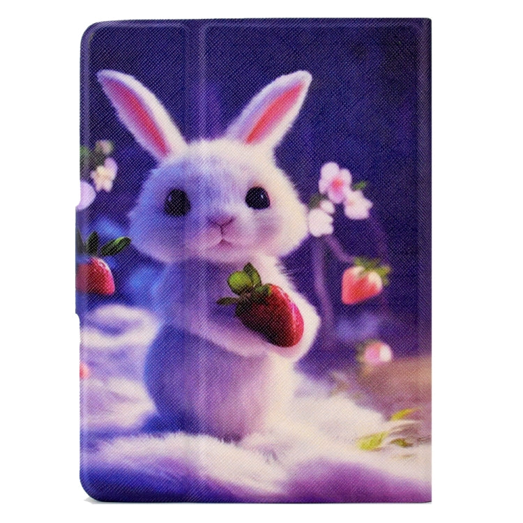 For Amazon Kindle Paperwhite 5 2021 Electric Pressed TPU Smart Leather Tablet Case(Strawberry Bunny)