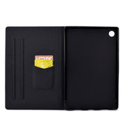 For Lenovo Tab M10 Plus 3rd Gen Electric Pressed TPU Smart Leather Tablet Case(Blue Butterfly)