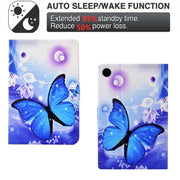 For Lenovo Tab M10 Plus 3rd Gen Electric Pressed TPU Smart Leather Tablet Case(Blue Butterfly)