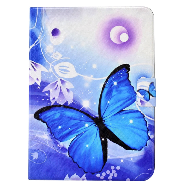For Lenovo Tab P11 Electric Pressed TPU Smart Leather Tablet Case(Blue Butterfly)
