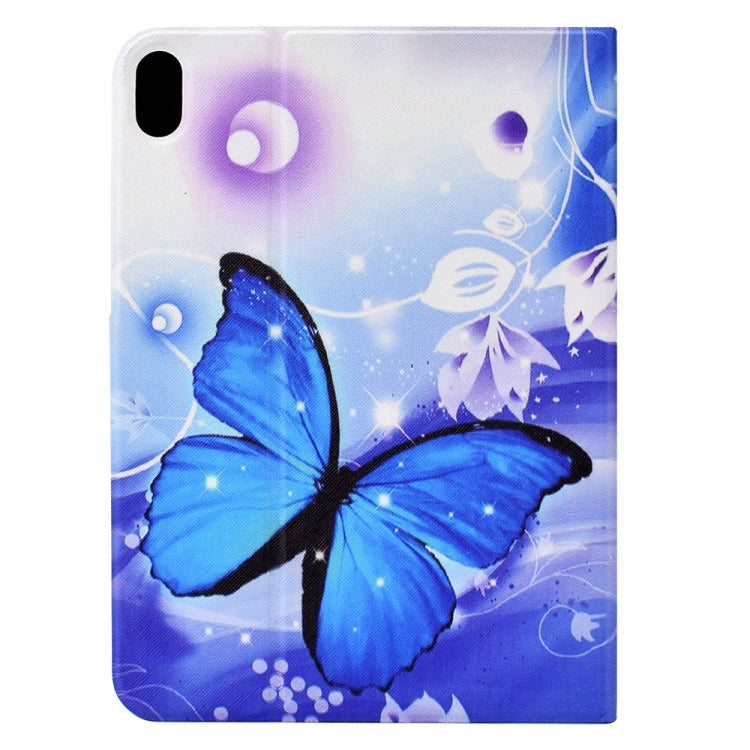 For Lenovo Tab P11 Electric Pressed TPU Smart Leather Tablet Case(Blue Butterfly)