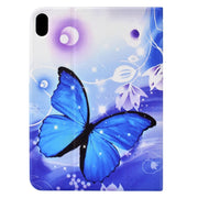 For Lenovo Tab P11 Electric Pressed TPU Smart Leather Tablet Case(Blue Butterfly)