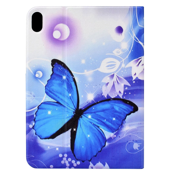 For Lenovo Tab P11 Electric Pressed TPU Smart Leather Tablet Case(Blue Butterfly)