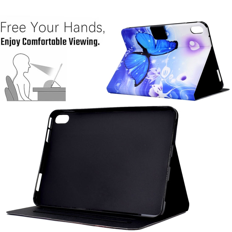 For Lenovo Tab P11 Electric Pressed TPU Smart Leather Tablet Case(Blue Butterfly)