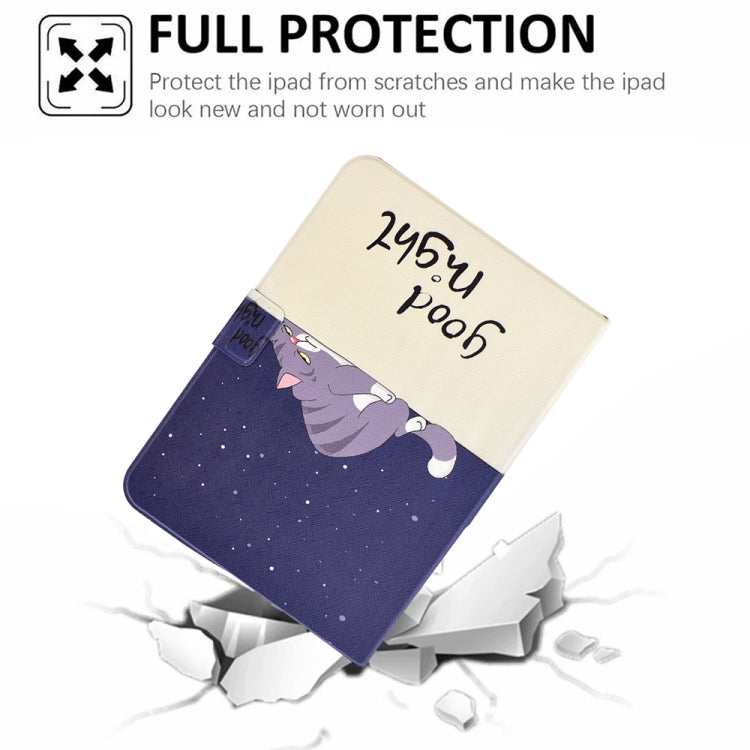 For Lenovo Tab P11 Electric Pressed TPU Smart Leather Tablet Case(Lazy Cat)
