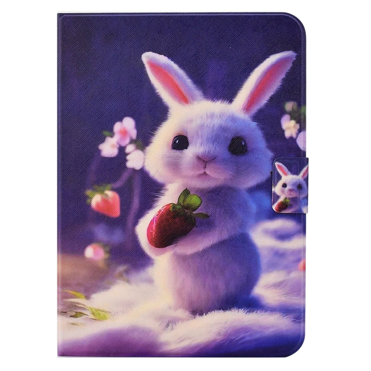 For Lenovo Tab P11 Electric Pressed TPU Smart Leather Tablet Case(Strawberry Bunny)