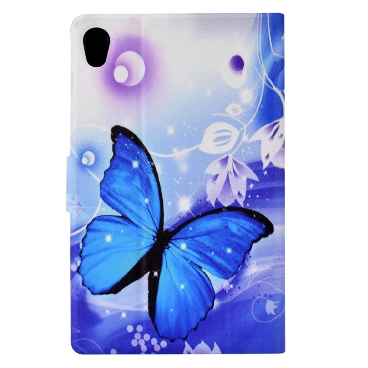 For Lenovo Tab M10 HD Gen 2 Electric Pressed TPU Smart Leather Tablet Case(Blue Butterfly)