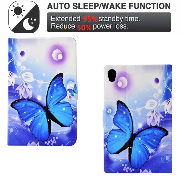 For Lenovo Tab M10 HD Gen 2 Electric Pressed TPU Smart Leather Tablet Case(Blue Butterfly)