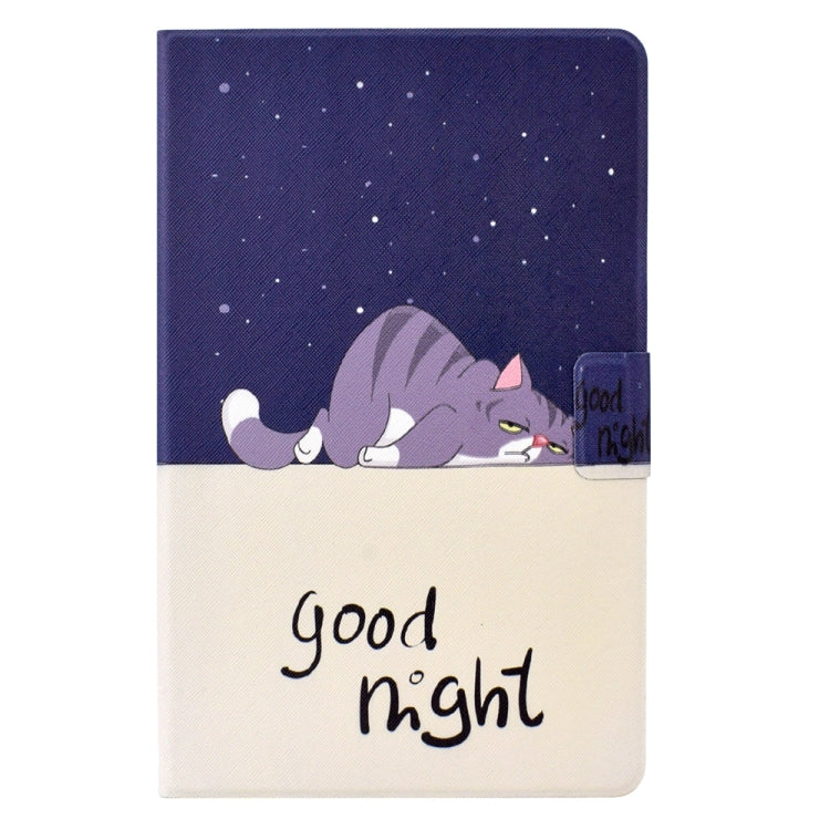 For Lenovo Tab M10 HD Gen 2 Electric Pressed TPU Smart Leather Tablet Case(Lazy Cat)