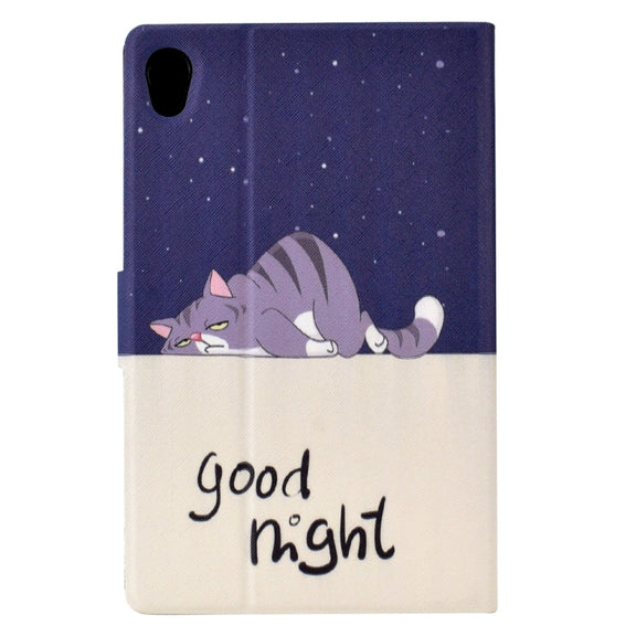 For Lenovo Tab M10 HD Gen 2 Electric Pressed TPU Smart Leather Tablet Case(Lazy Cat)