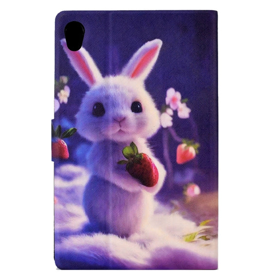For Lenovo Tab M10 HD Gen 2 Electric Pressed TPU Smart Leather Tablet Case(Strawberry Bunny)