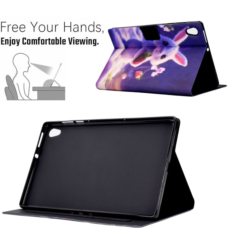 For Lenovo Tab M10 HD Gen 2 Electric Pressed TPU Smart Leather Tablet Case(Strawberry Bunny)