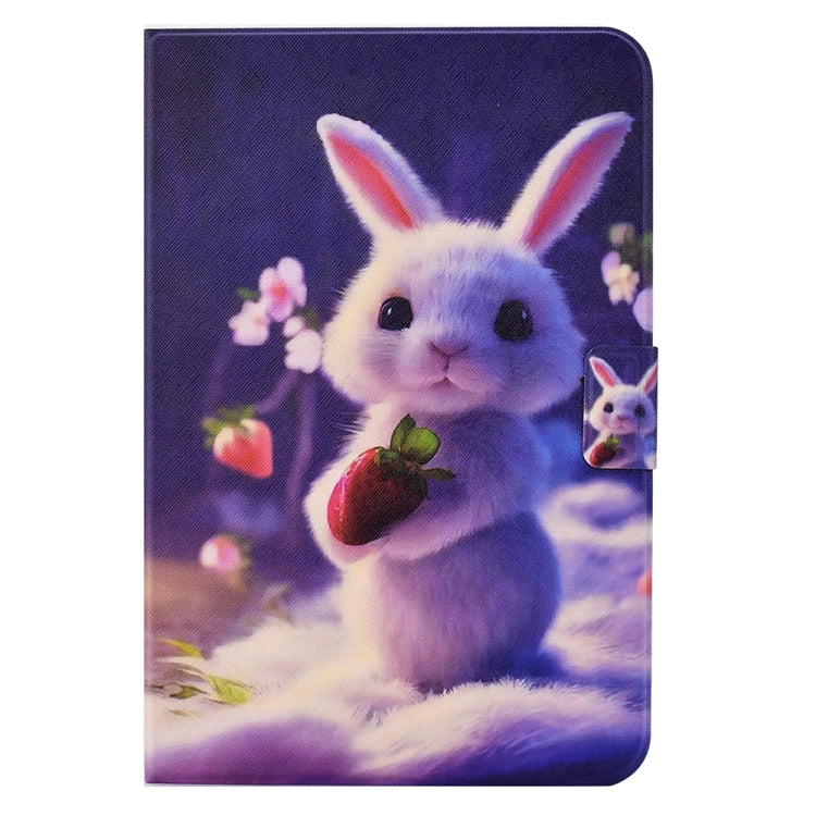For Lenovo M10 Plus Electric Pressed TPU Smart Leather Tablet Case(Strawberry Bunny)