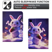 For Lenovo M10 Plus Electric Pressed TPU Smart Leather Tablet Case(Strawberry Bunny)