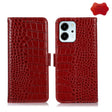 For Honor 80 SE Crocodile Top Layer Cowhide Leather Phone Case(Red) - Honor Cases by PMC TechLife | Online Shopping South Africa | PMC TechLife | Buy Now Pay Later Mobicred