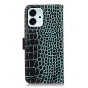 For Honor 80 SE Crocodile Top Layer Cowhide Leather Phone Case(Green)