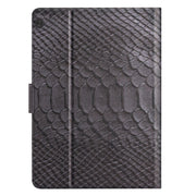 For Lenovo Tab M10 Solid Color Crocodile Texture Leather Smart Tablet Case(Black)