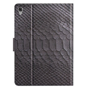 For Lenovo Tab M10 HD 2nd Gen Solid Color Crocodile Texture Leather Smart Tablet Case(Black)