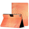 For Lenovo Tab M10 HD 2nd Gen Solid Color Crocodile Texture Leather Smart Tablet Case(Orange) - Lenovo by PMC TechLife | Online Shopping South Africa | PMC TechLife | Buy Now Pay Later Mobicred