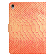 For Lenovo Tab M10 HD 2nd Gen Solid Color Crocodile Texture Leather Smart Tablet Case(Orange)