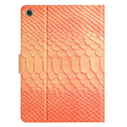 For Lenovo Tab M10 3rd Gen Solid Color Crocodile Texture Leather Smart Tablet Case(Orange)