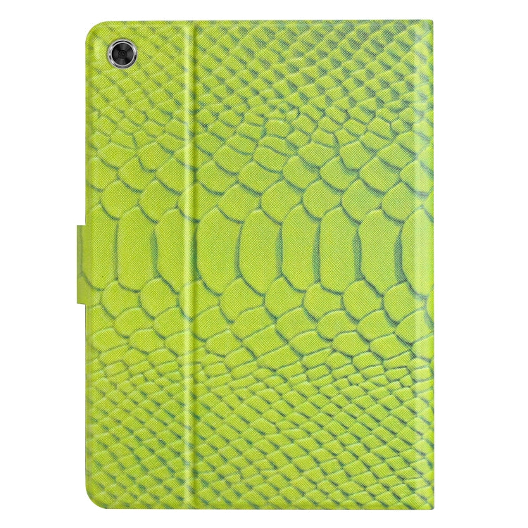 For Lenovo Tab M10 Plus 10.6 3rd Gen 2022 Solid Color Crocodile Texture Leather Smart Tablet Case(Green)