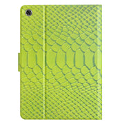 For Lenovo Tab M10 Plus 10.6 3rd Gen 2022 Solid Color Crocodile Texture Leather Smart Tablet Case(Green)