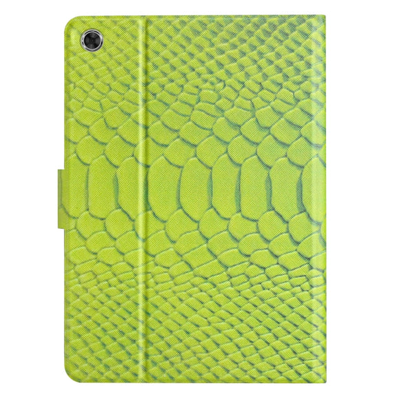 For Lenovo Tab M10 Plus 10.6 3rd Gen 2022 Solid Color Crocodile Texture Leather Smart Tablet Case(Green)
