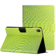 For Lenovo Tab P11 Solid Color Crocodile Texture Leather Smart Tablet Case(Green) - Lenovo by PMC TechLife | Online Shopping South Africa | PMC TechLife | Buy Now Pay Later Mobicred