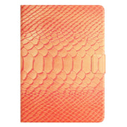For Amazon Kindle Fire HD 10 2021 Solid Color Crocodile Texture Leather Smart Tablet Case(Orange)