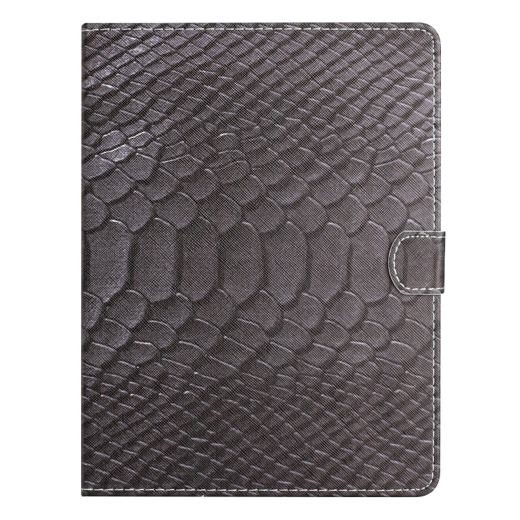 For 10 inch Tablets Solid Color Crocodile Texture Leather Tablet Case(Black)