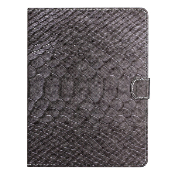 For 10 inch Tablets Solid Color Crocodile Texture Leather Tablet Case(Black)