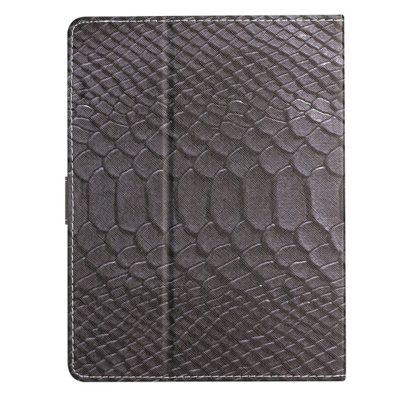 For 10 inch Tablets Solid Color Crocodile Texture Leather Tablet Case(Black)
