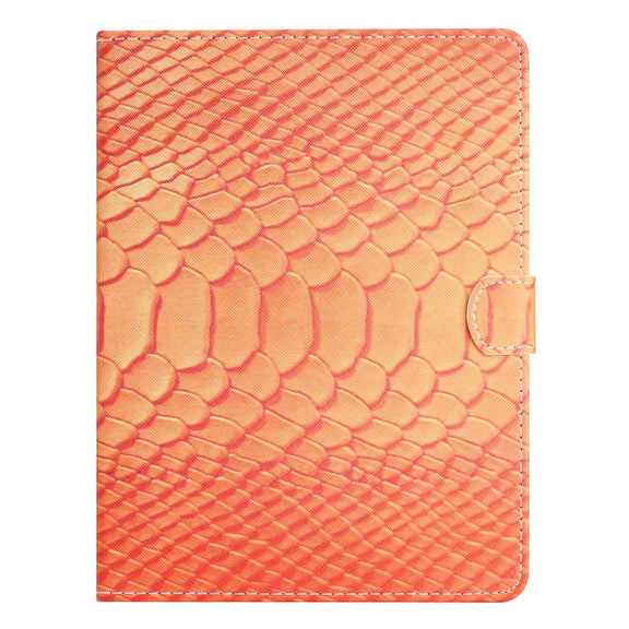 For 10 inch Tablets Solid Color Crocodile Texture Leather Tablet Case(Orange)