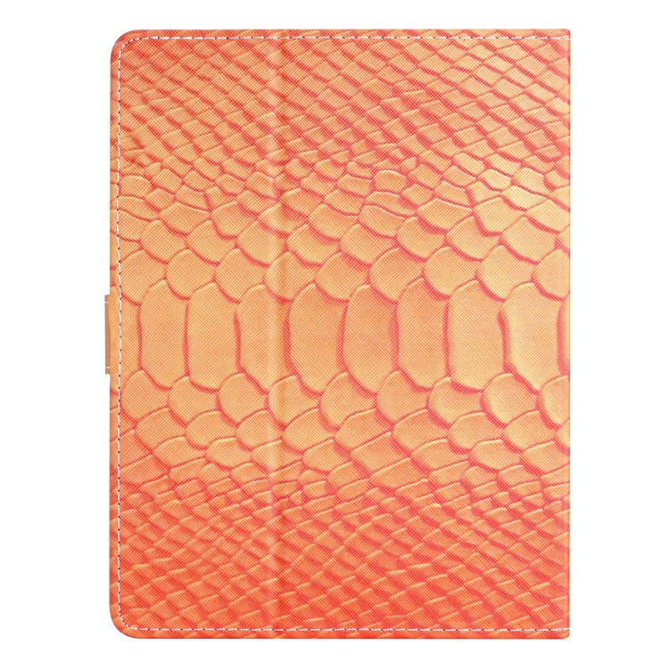 For 10 inch Tablets Solid Color Crocodile Texture Leather Tablet Case(Orange)