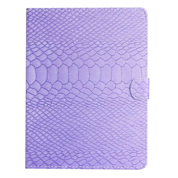 For 10 inch Tablets Solid Color Crocodile Texture Leather Tablet Case(Purple)