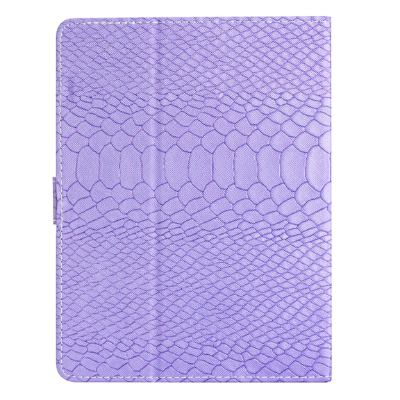 For 10 inch Tablets Solid Color Crocodile Texture Leather Tablet Case(Purple)